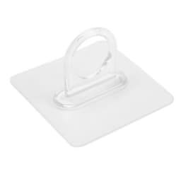 Держатель с клейкой поверхностью ТУНДРА, d=25 мм, 68×68 мм, прозрачный