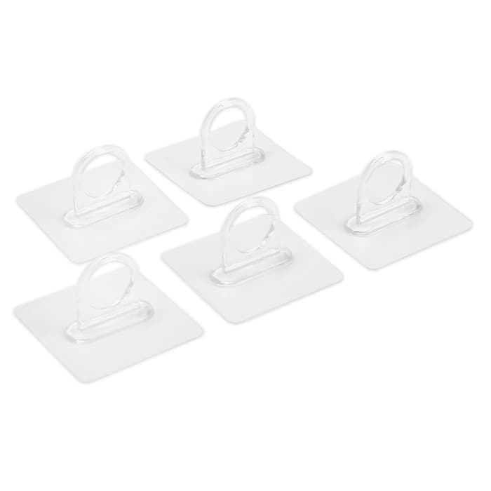 Держатель с клейкой поверхностью ТУНДРА, d=25 мм, 68×68 мм, прозрачный