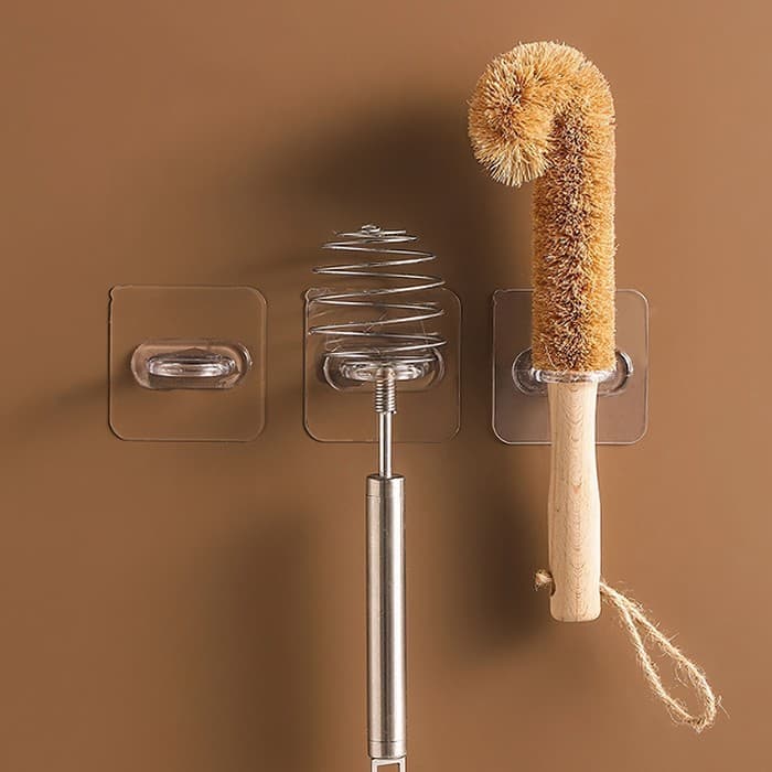 Держатель с клейкой поверхностью ТУНДРА, d=25 мм, 68×68 мм, прозрачный