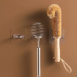 Держатель с клейкой поверхностью ТУНДРА, d=25 мм, 68×68 мм, прозрачный