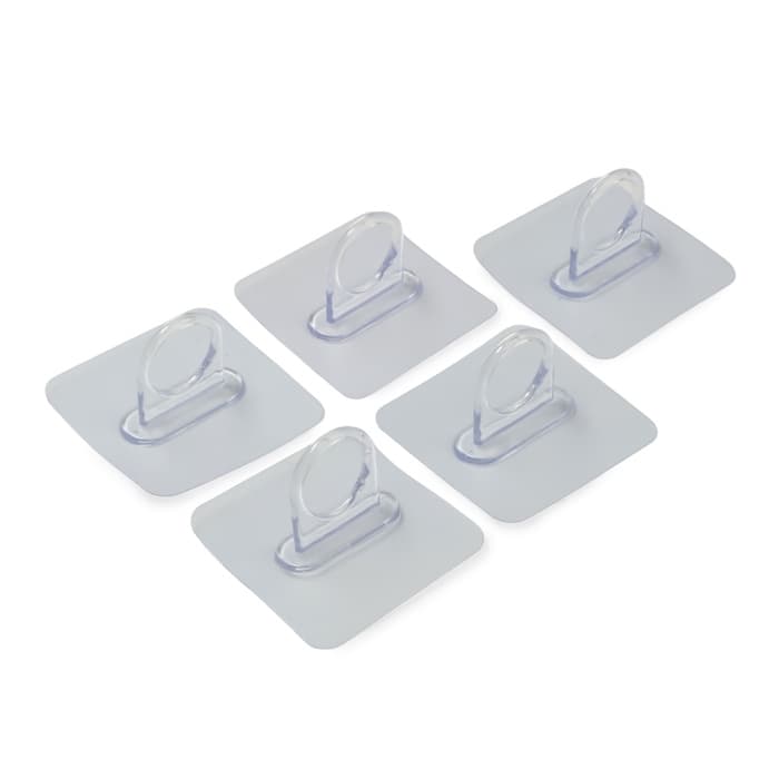 Держатель с клейкой поверхностью ТУНДРА, d=25 мм, 68×68 мм, прозрачный