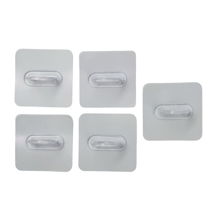 Держатель с клейкой поверхностью ТУНДРА, d=25 мм, 68×68 мм, прозрачный