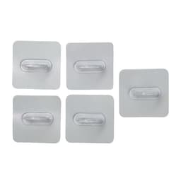 Держатель с клейкой поверхностью ТУНДРА, d=25 мм, 68×68 мм, прозрачный