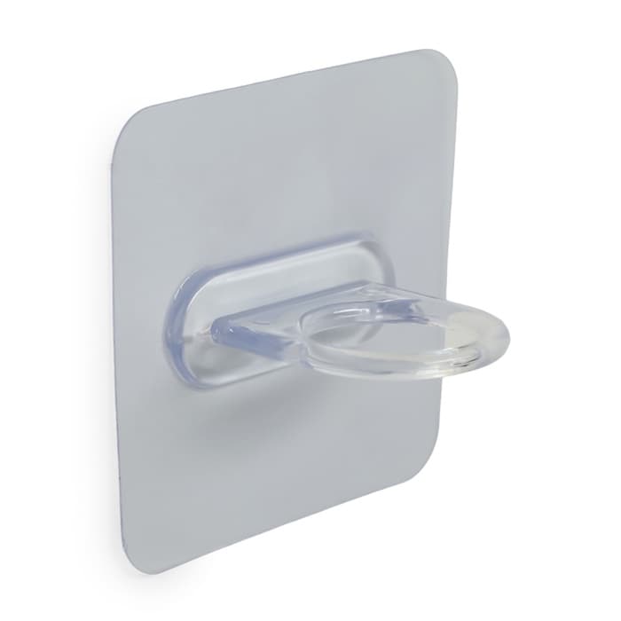 Держатель с клейкой поверхностью ТУНДРА, d=25 мм, 68×68 мм, прозрачный