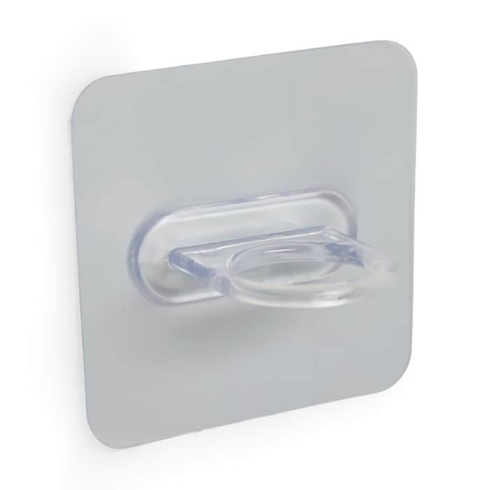 Держатель с клейкой поверхностью ТУНДРА, d=25 мм, 68×68 мм, прозрачный