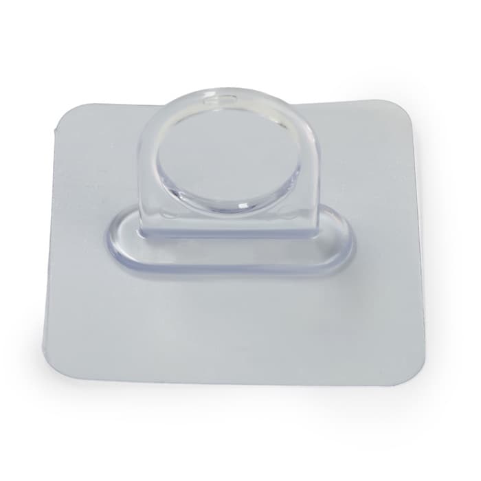 Держатель с клейкой поверхностью ТУНДРА, d=25 мм, 68×68 мм, прозрачный