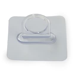 Держатель с клейкой поверхностью ТУНДРА, d=25 мм, 68×68 мм, прозрачный