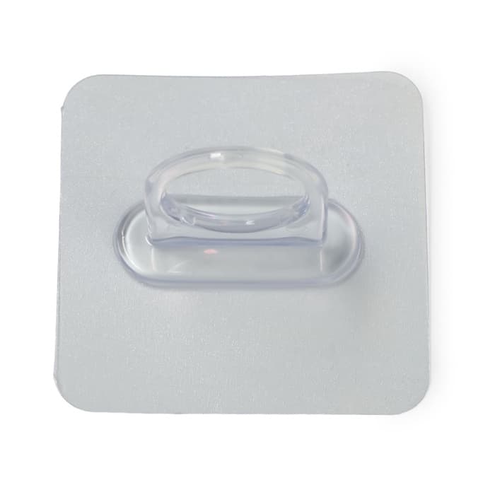 Держатель с клейкой поверхностью ТУНДРА, d=25 мм, 68×68 мм, прозрачный