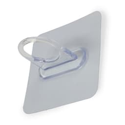 Держатель с клейкой поверхностью ТУНДРА, d=25 мм, 68×68 мм, прозрачный