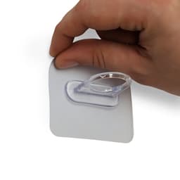 Держатель с клейкой поверхностью ТУНДРА, d=25 мм, 68×68 мм, прозрачный