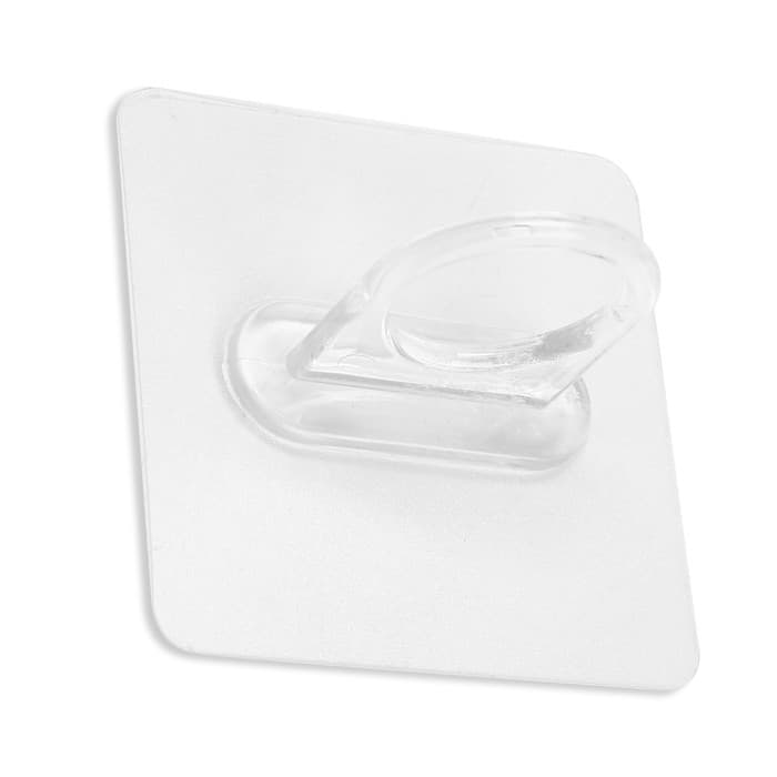 Держатель с клейкой поверхностью ТУНДРА, d=25 мм, 68×68 мм, прозрачный