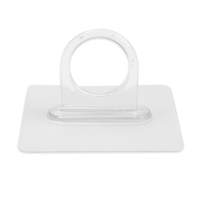 Держатель с клейкой поверхностью ТУНДРА, d=25 мм, 68×68 мм, прозрачный