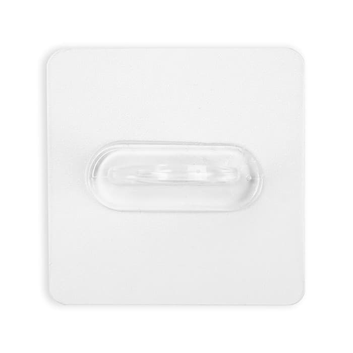 Держатель с клейкой поверхностью ТУНДРА, d=25 мм, 68×68 мм, прозрачный