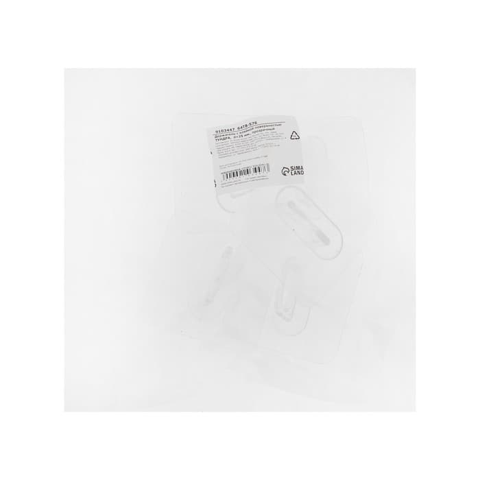 Держатель с клейкой поверхностью ТУНДРА, d=25 мм, 68×68 мм, прозрачный