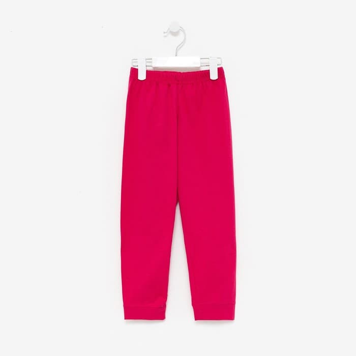 Пижама для девочки (футболка и брюки) «Единорог и мышка», размер 28-30 (98-104 см), бело-розовая