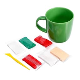 Декор кружки полимерной глиной на новый год «Дед Мороз», 300 мл, набор для творчества