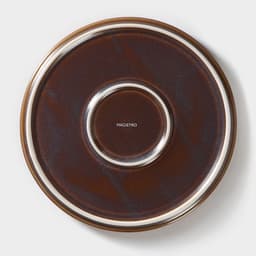 Тарелка Magistro Garland, d=22.5 см, фарфор, синяя, коричневая