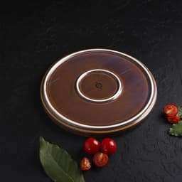 Тарелка Magistro Garland, d=22.5 см, фарфор, синяя, коричневая