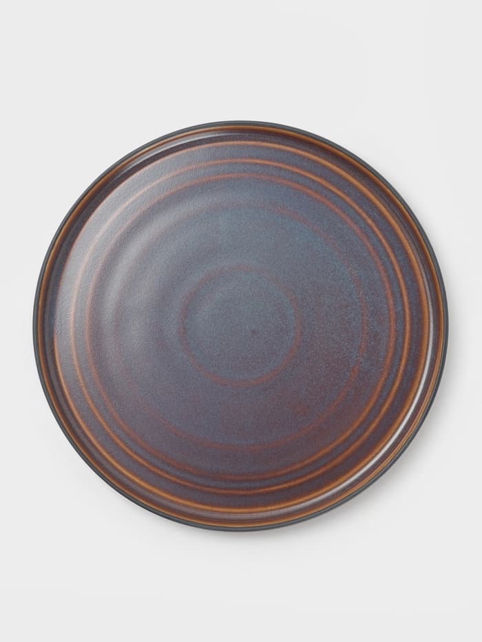 Подстановочная тарелка Magistro Garland, d=27.5 см, фарфор, синяя, коричневая