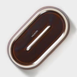 Блюдо Magistro Garland, 18×9.8×2.5 см, овальное, фарфор, синее, коричневое