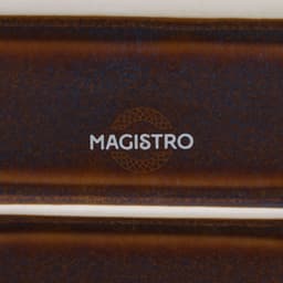 Блюдо Magistro Garland, 18×9.8×2.5 см, овальное, фарфор, синее, коричневое