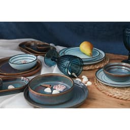 Блюдо Magistro Garland, 24×13.7×2.7 см, овальное, фарфор, синее