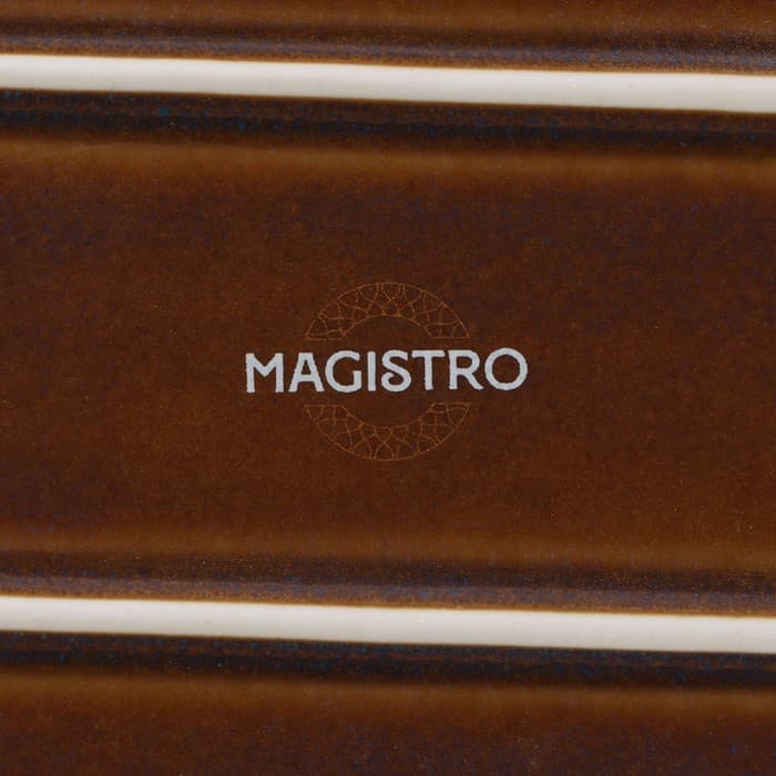 Блюдо Magistro Garland, 24×13.7×2.7 см, овальное, фарфор, синее