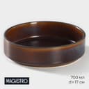 Салатник Magistro Garland, 700 мл, d=17 см, фарфор, синий, коричневый