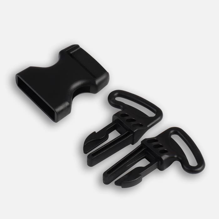 Фастекс 25 мм, тройной, нагрузка до 35 кг, чёрный