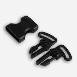 Фастекс 25 мм, тройной, нагрузка до 35 кг, чёрный