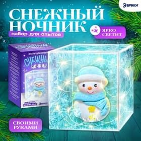 Набор для опытов «Снежный ночник: Снеговик», своими руками