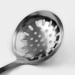 Шумовка Доляна Home, h=37.5 см, нержавеющая сталь, толщина 3 мм