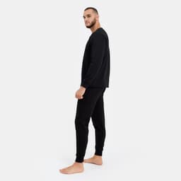 Термобельё мужское НАЧЁС (лонгслив/брюки), цвет чёрный, размер 48
