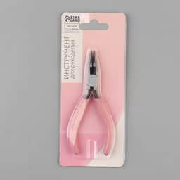 Тонкогубцы с зазубринами, для рукоделия, 12×6.5 см, розовые