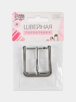 Пряжка для ремня, 4×4.4 см, 30 мм, цвет серебряный