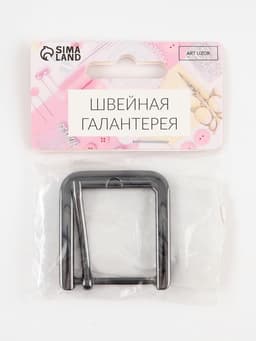 Пряжка для ремня, 4×4.4 см, 30 мм, цвет чёрный никель