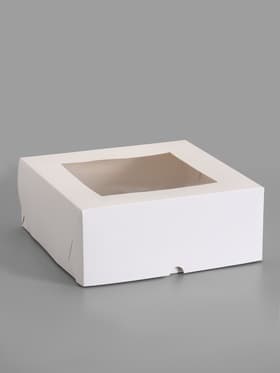 Коробка для 9 капкейков с окном, 25×25×10 см