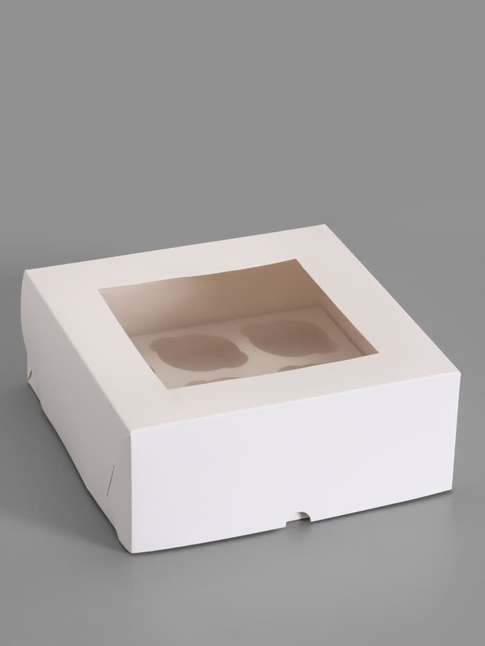 Коробка для 9 капкейков с окном, 25×25×10 см