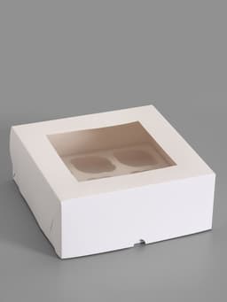 Коробка для 9 капкейков с окном, 25×25×10 см