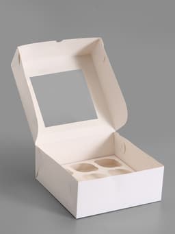 Коробка для 9 капкейков с окном, 25×25×10 см