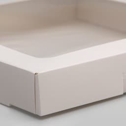 Коробка самосборная, белая, с окном, 19×19×3 см