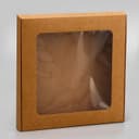 Коробка самосборная, крафт, с окном, 19×19×3 см