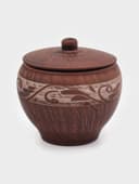 Горшок для жаркого «Ангоб», 700 мл, красная глина