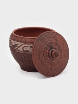 Горшок для жаркого «Ангоб», 700 мл, красная глина