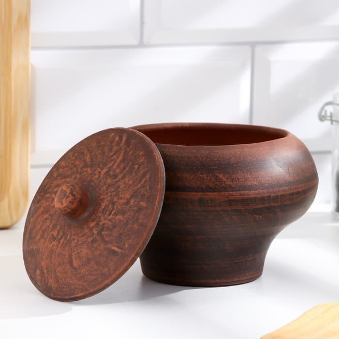 Горшок для жаркого «Классика», 600 мл, красная глина