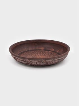 Форма для запекания «Ангоб», 670 мл, d=21 см, красная глина