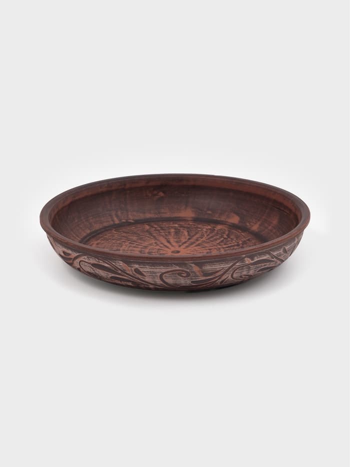 Форма для запекания «Ангоб», 670 мл, d=21 см, красная глина