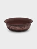 Тарелка глубокая «Ангоб», 550 мл, красная глина