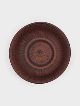 Тарелка глубокая «Ангоб», 550 мл, красная глина