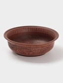 Тарелка глубокая «Вьюнок», 700 мл, 18×6 см, красная глина